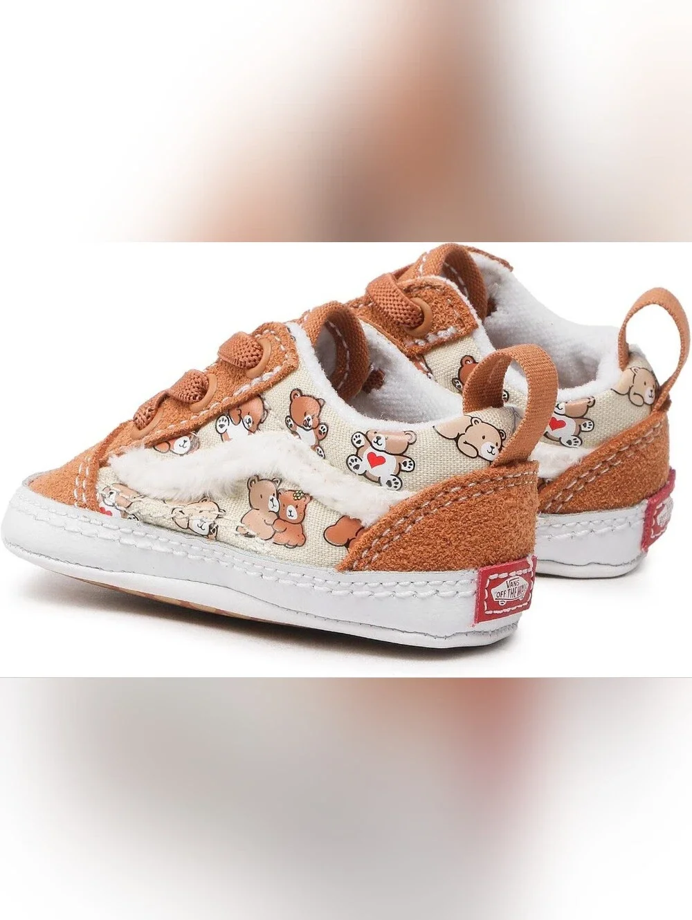 Vans Old Skool Unisex Baby Sneakers Teddy Bear Size 3 - 6 Months